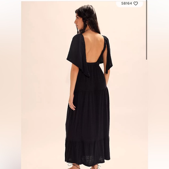 Free People la la black maxi dress - Picture 2 of 5